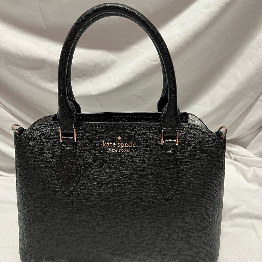 Kate Spade New York Darcy Small Satchel - Black Pebbled Leather Purse